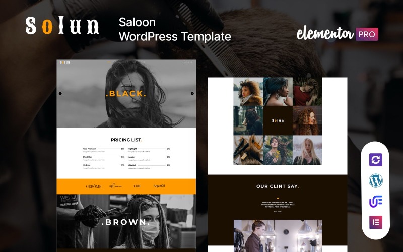 solun — WordPress тема для салонов красоты и парикмахерских