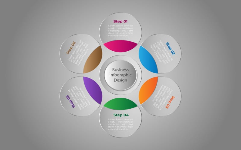 Design de elemento infográfico vetorial estilo brilhante círculo.