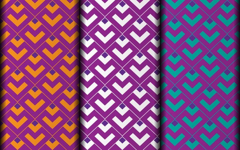 Geometric floral background style vector pattern.