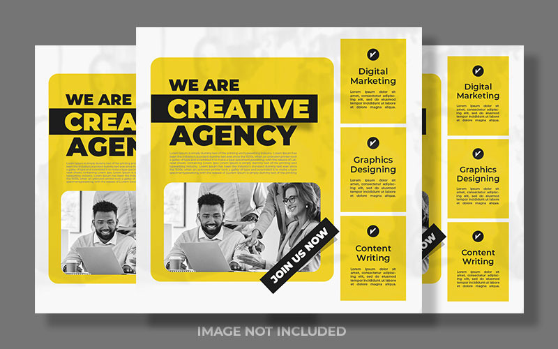 Креативна агенція Yellow and White Minimal Social Media Post