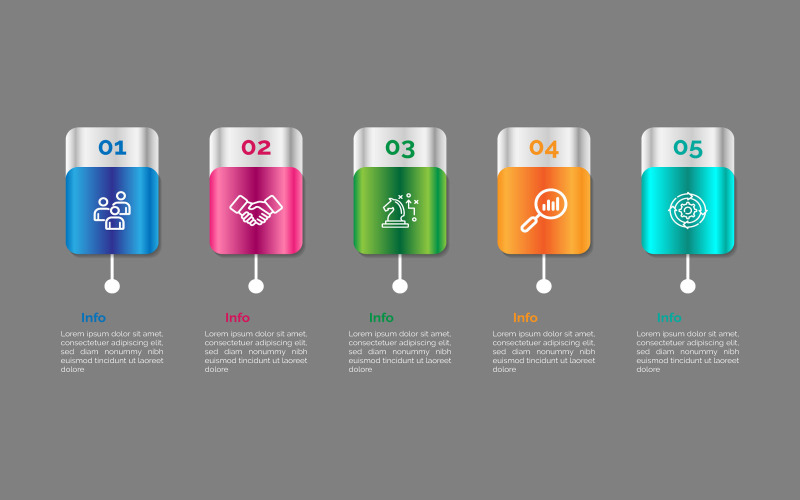 Obchodní prezentace vektorový infographic design prvku s ikonou.