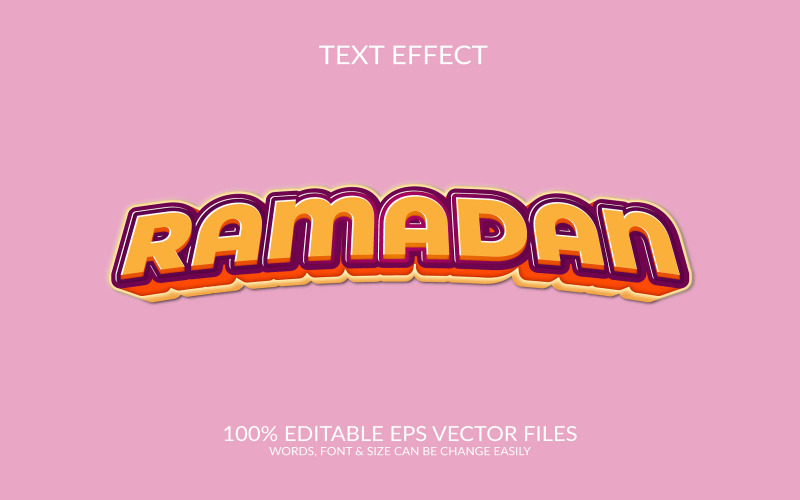 Ramadan Mubarak vektor eps szöveghatás.