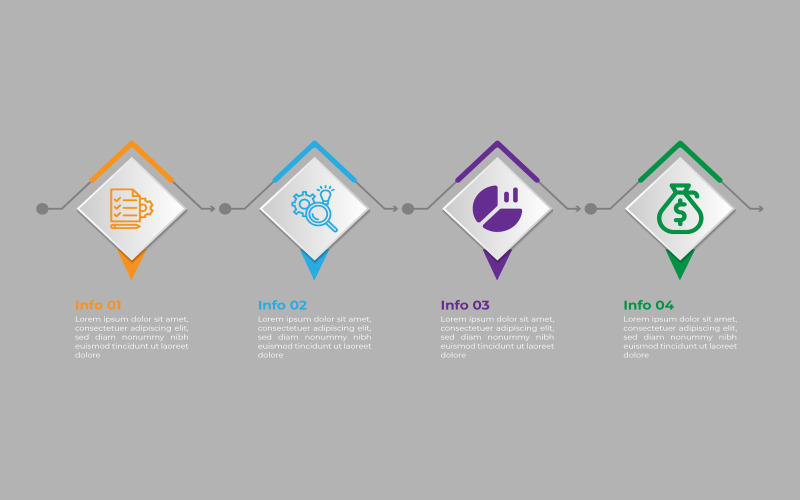 Set di progettazione infografica aziendale con design dell'icona.