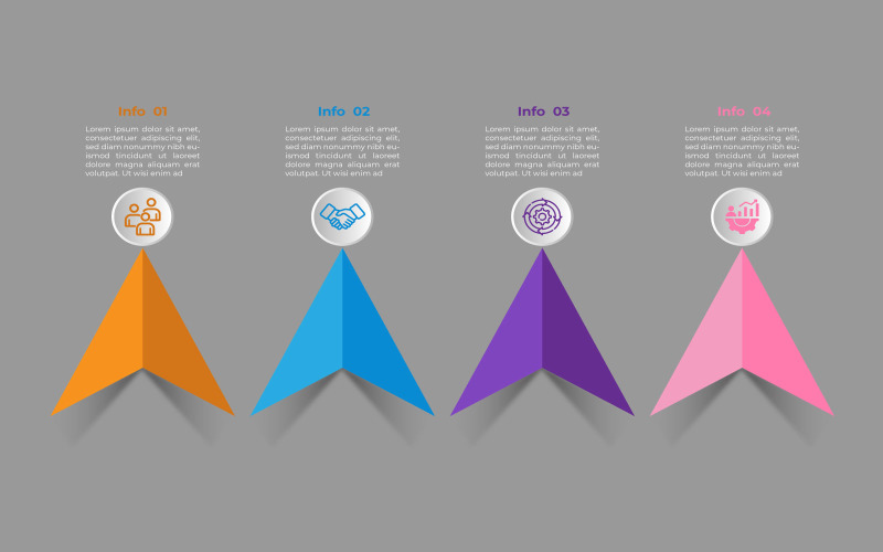 Uppsättning av business infographic element design.