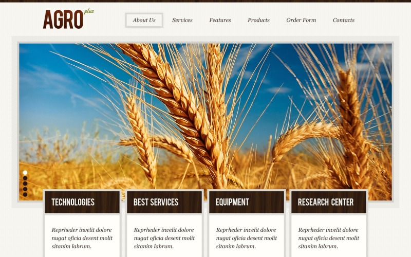 Agriculture Website Template 39866 TemplateMonster
