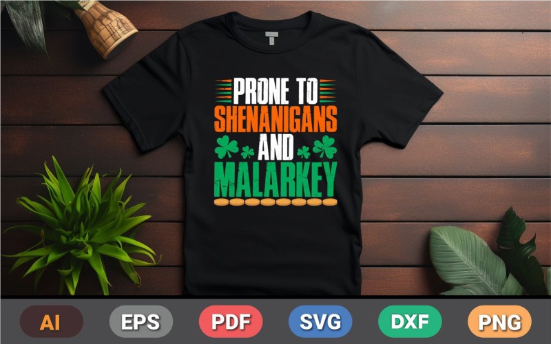Gevoelig voor Shenanigans en Malarkey Shirt, grappig grafisch T-shirt, speels citaat T-shirt