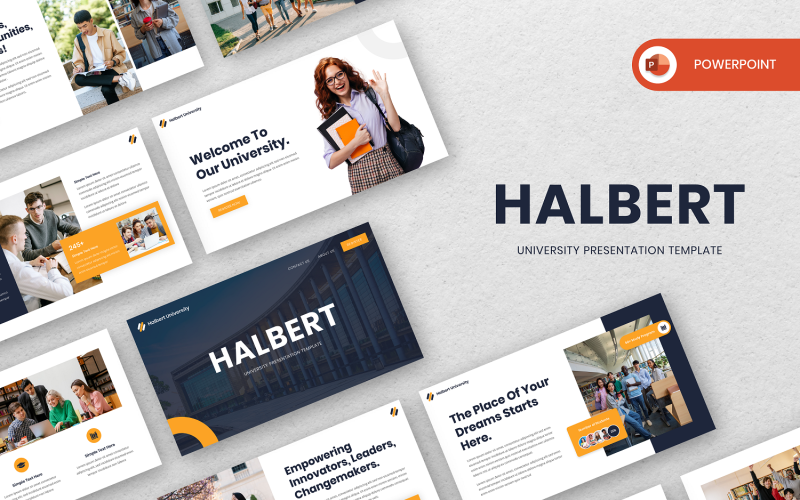 Halbert – Egyetemi PowerPoint sablon