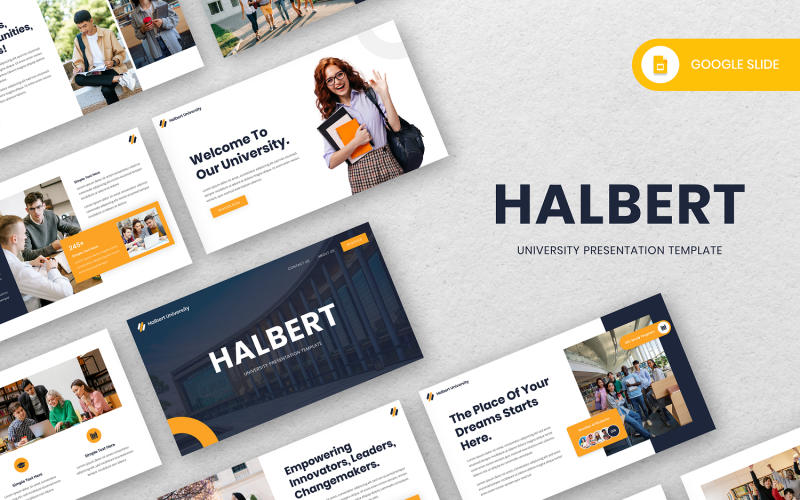 Halbert - Universiteit Google-diasjabloon