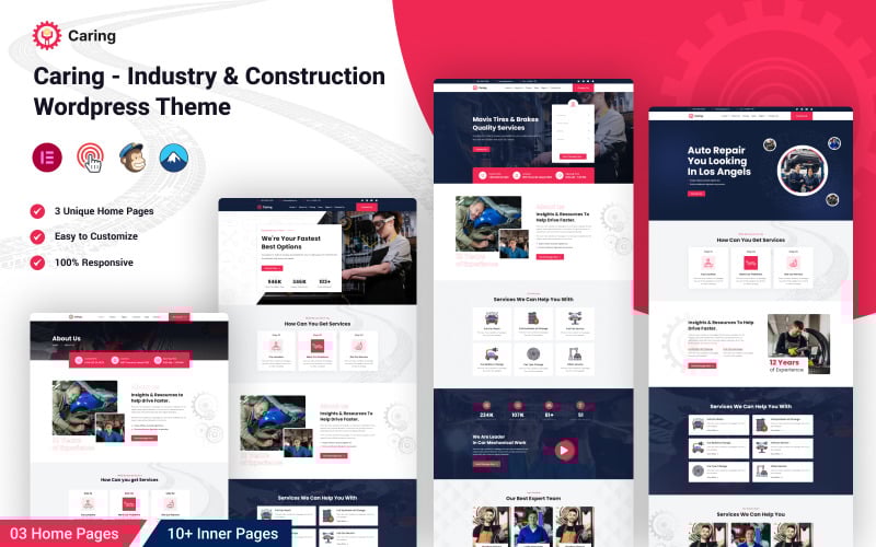 Caring - 汽车维修和汽车服务 Elementor WordPress 主题