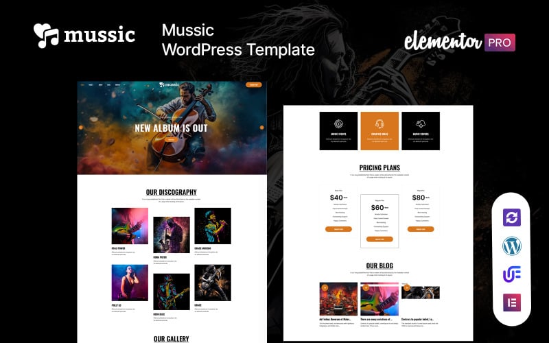 Music - музична тема WordPress