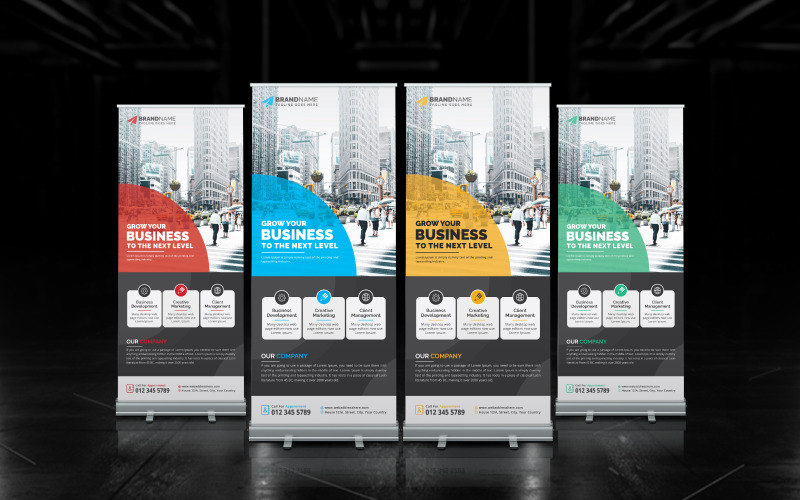 Roll-Up-Banner, professionelles Roll-Up-Banner für Unternehmen, einzigartiges Business-Roll-Up-Banner-Standee-Design