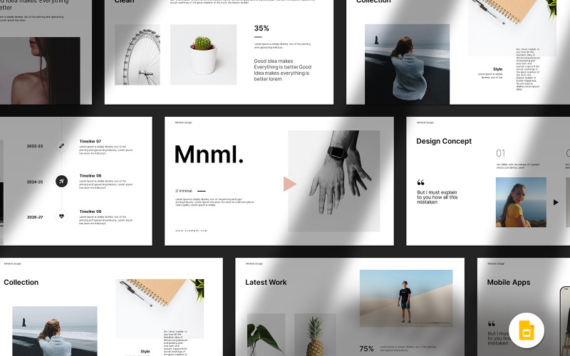 Disposition minimale de la présentation Googleslide