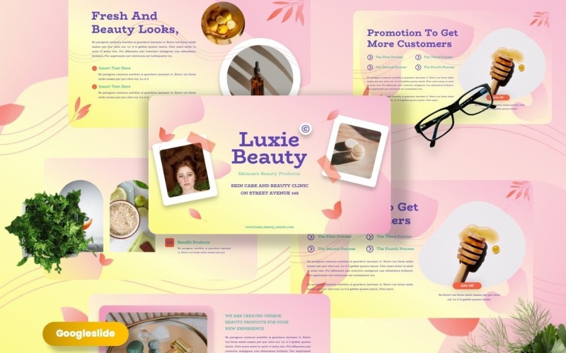 Luxie – Šablona prezentace na Google pro kosmetický produkt