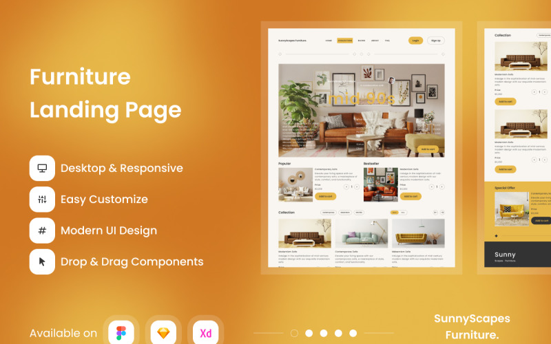 Sunny Scapes – Möbel-Landingpage V2
