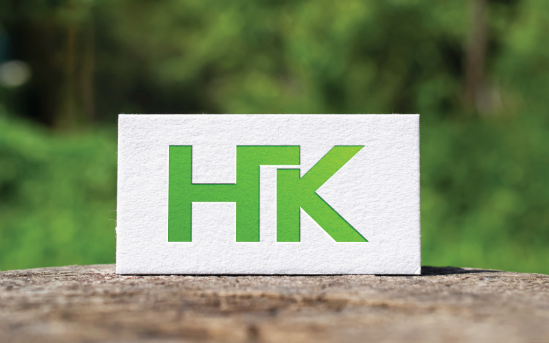 Monogram HK Letter Logo šablony Design