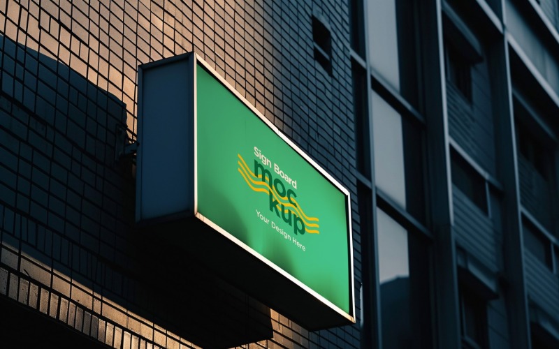 Billboard bord mockup buiten bewegwijzering sjabloon 112