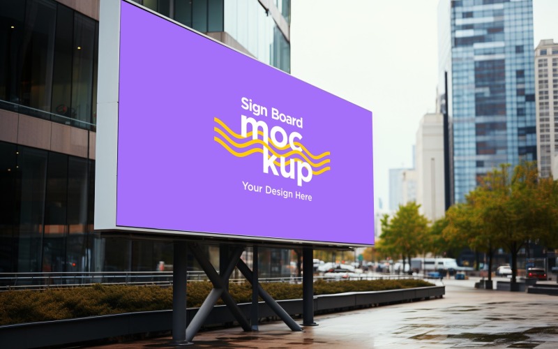 Szablon makiety znaku billboardowego 06