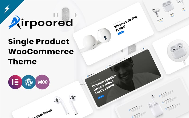 Airpoored Single Product WooCommerce-tema
