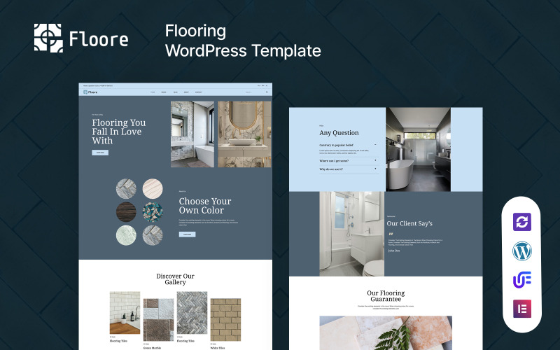 Floore – Thème WordPress pour carrelages, revêtements de sol, pavage et carrelage
