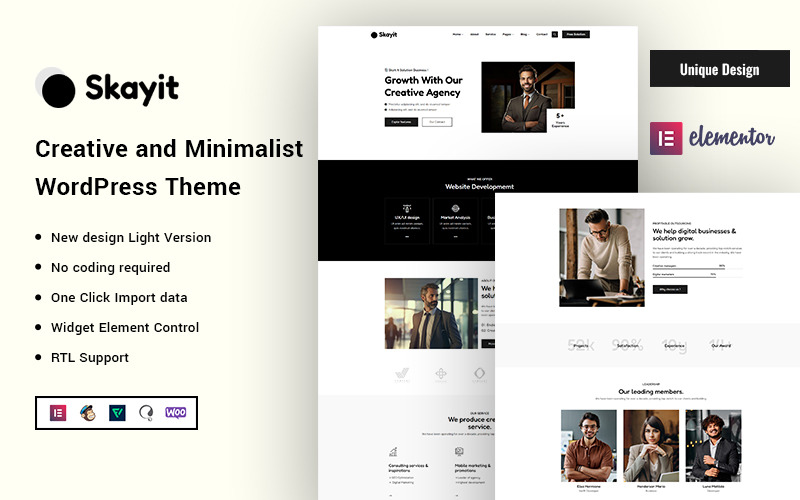 Skyit – Thème WordPress créatif et minimaliste