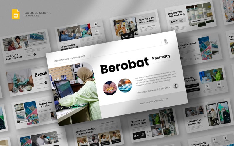 Berobat - Modello di Presentazioni Google per medicina e farmacia