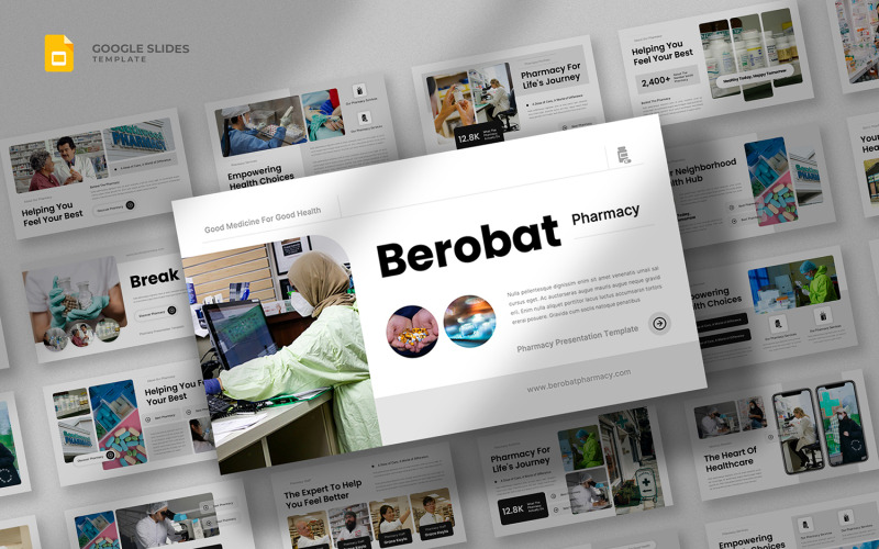 Berobat – Šablona Prezentací Google pro lékařství a farmacii