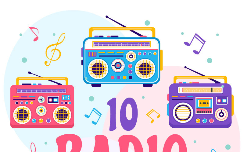 10 Ilustracja wektorowa radia