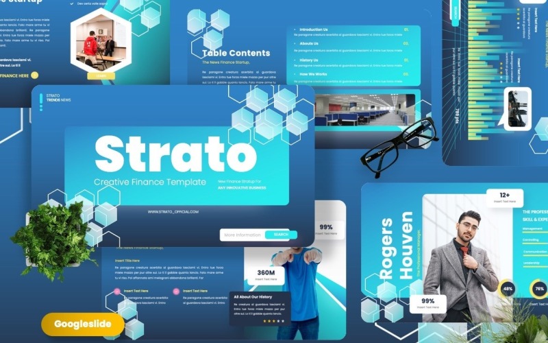 Strato — szablon slajdów Google Creative Finance