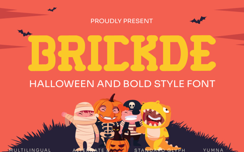 Brickde - fonte em negrito de Halloween
