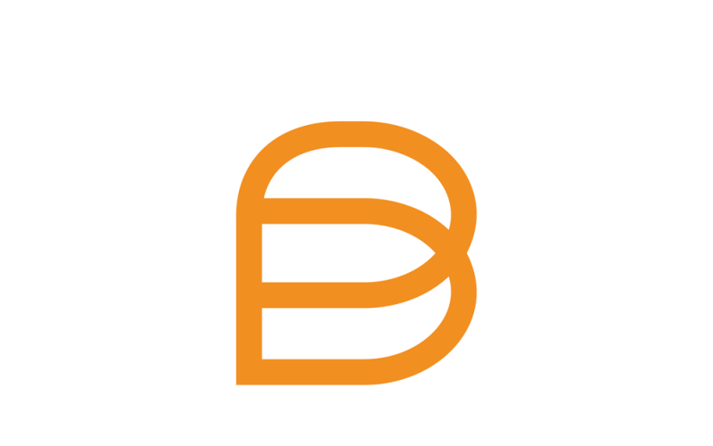 Brillante - Logotipo vectorial de contorno de letra B