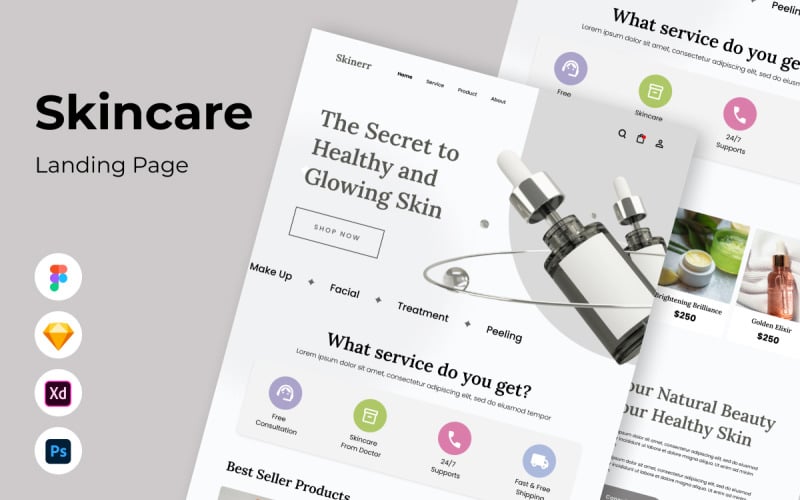 SkinBeauty - Целевая страница по уходу за кожей V1