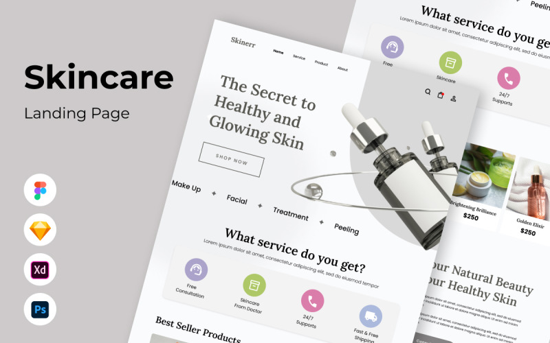 SkinBeauty – Úvodní stránka péče o pleť V1