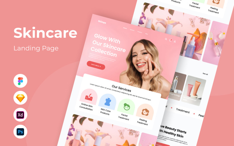 Skinee – Hautpflege-Landingpage V1