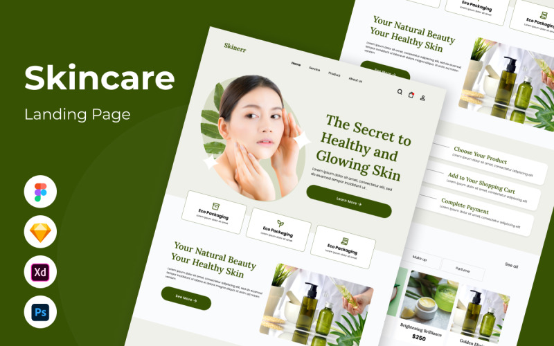 Skinerr – Hautpflege-Landingpage V2