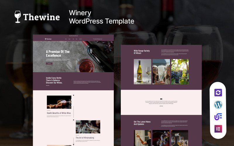 Motyw WordPress dotyczący wina i winiarni