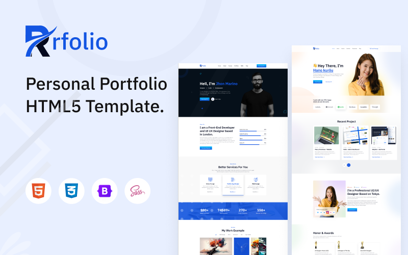 RRfolio - Persoonlijk portfolio HTML5-sjabloon