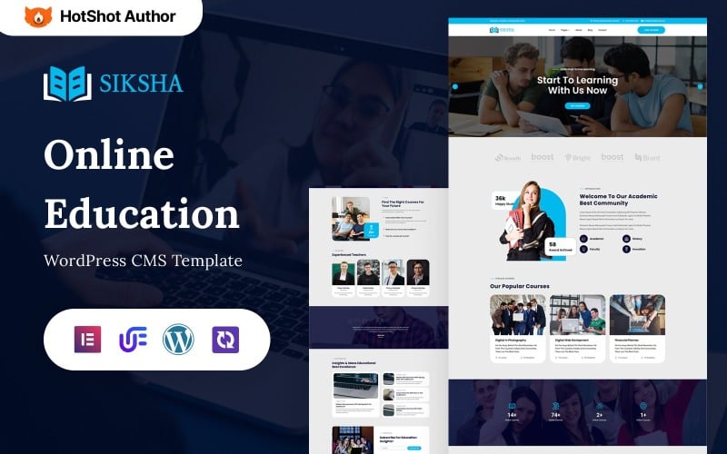Siksha - Tema de WordPress Elementor para cursos y educación en línea
