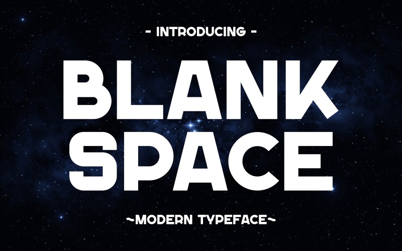 Espacio en blanco - Fuente espacial moderna