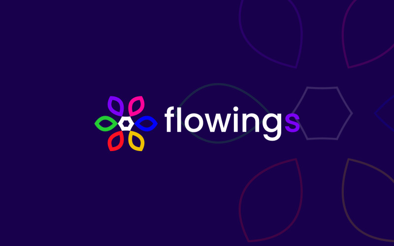 Logo de fleur, création de logo de marque d'entreprise