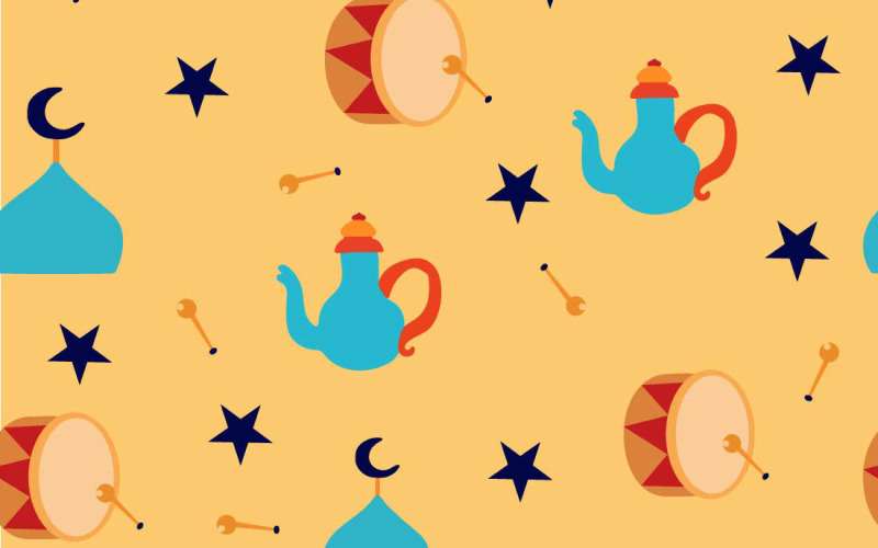 Modello senza cuciture di notte araba