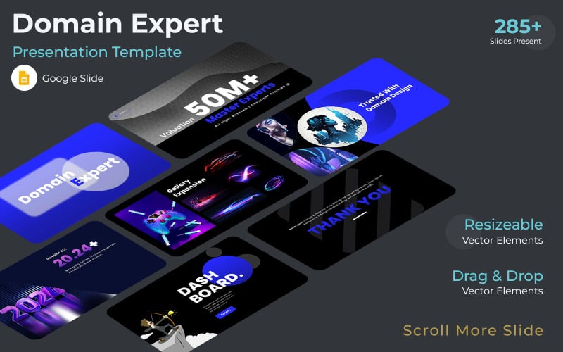Plantilla de presentación de Google para explicar la expansión del dominio