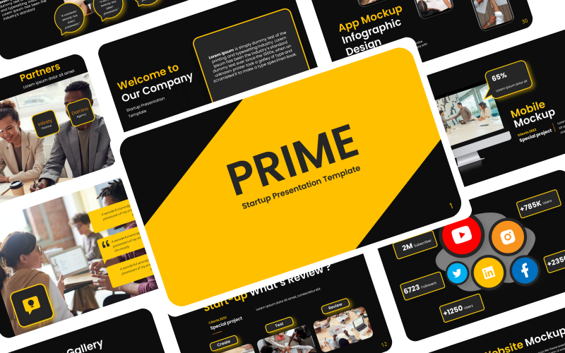 Prime — Шаблон презентации стартапа