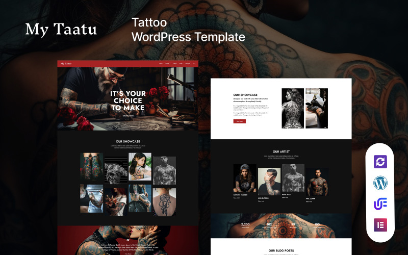My Taatu - Tema WordPress Elementor per artisti di tatuaggi