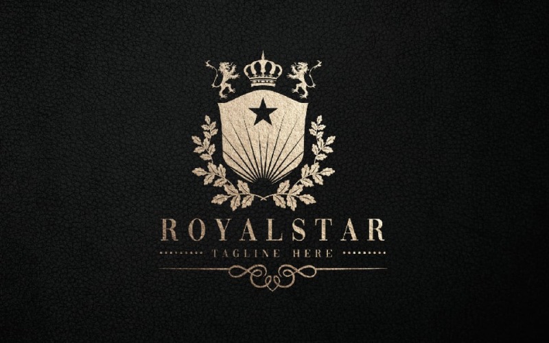 Modèle de logo étoile de royauté