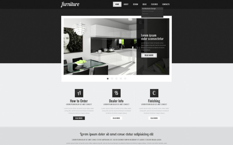 Möbler webbplats mall