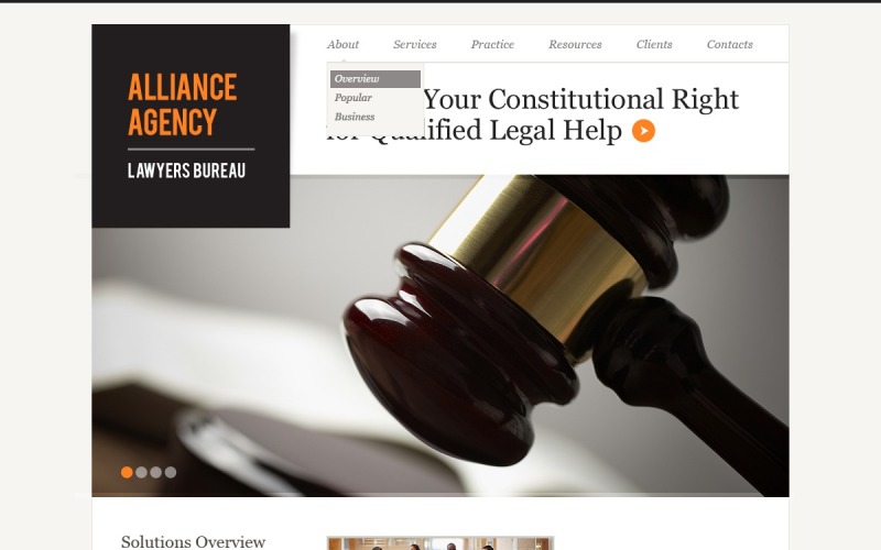 Modèle de site Web réactif pour cabinet d'avocats