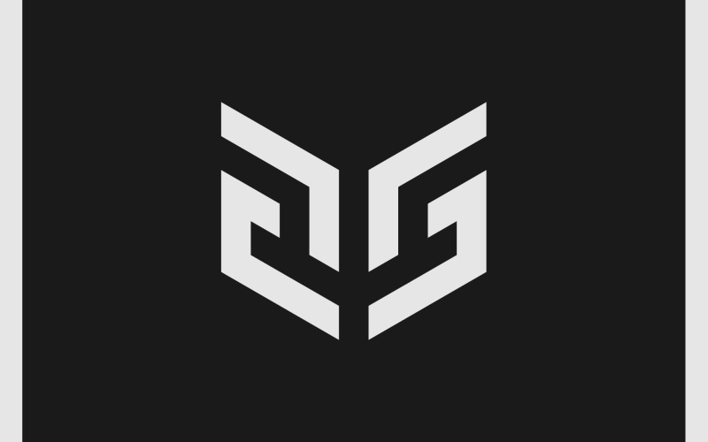 Logo monogramme miroir lettre G ou GG