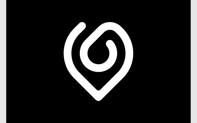 Pin Map Loop Jednoduché Logo Logo