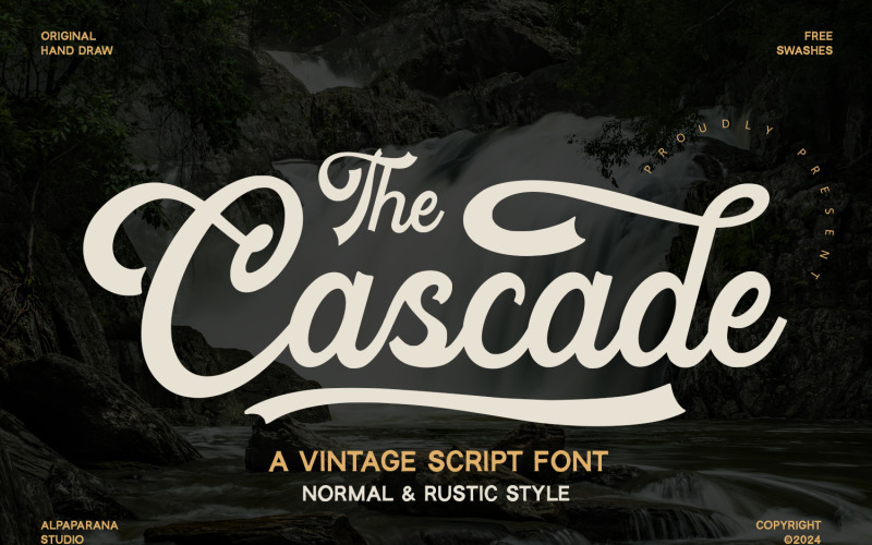 Cascade - Fonte de script vintage