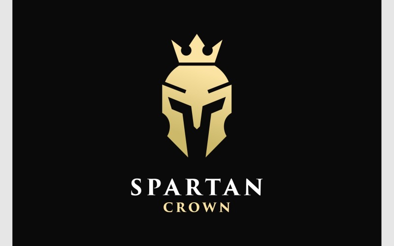Logo di lusso della corona spartana